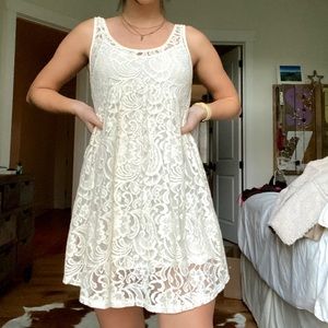 White mini dress